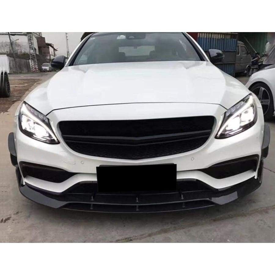 Mercedes Benz C63 (W205/S205/C205/A205) Carbon fibre replacement front bumper fog surround trims - Manufactured from 2*2 Carbon Fibre with FRP to produce a robust and durable product that will hold up to any speeds that your C63 will go to. This product enhances the front end of your C63 with the added texture that only a carbon look can provide. Perfect for your Saloon, Estate, Coupe and Convertible C63 Mercedes.