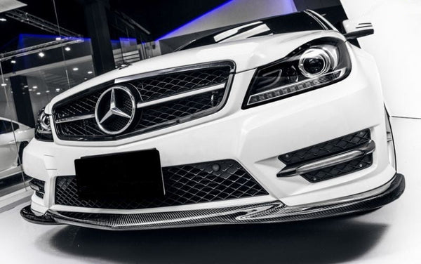 Mercedes C-Class (W204/S204) Facelift GODHAND Carbon Fibre Front Lip
