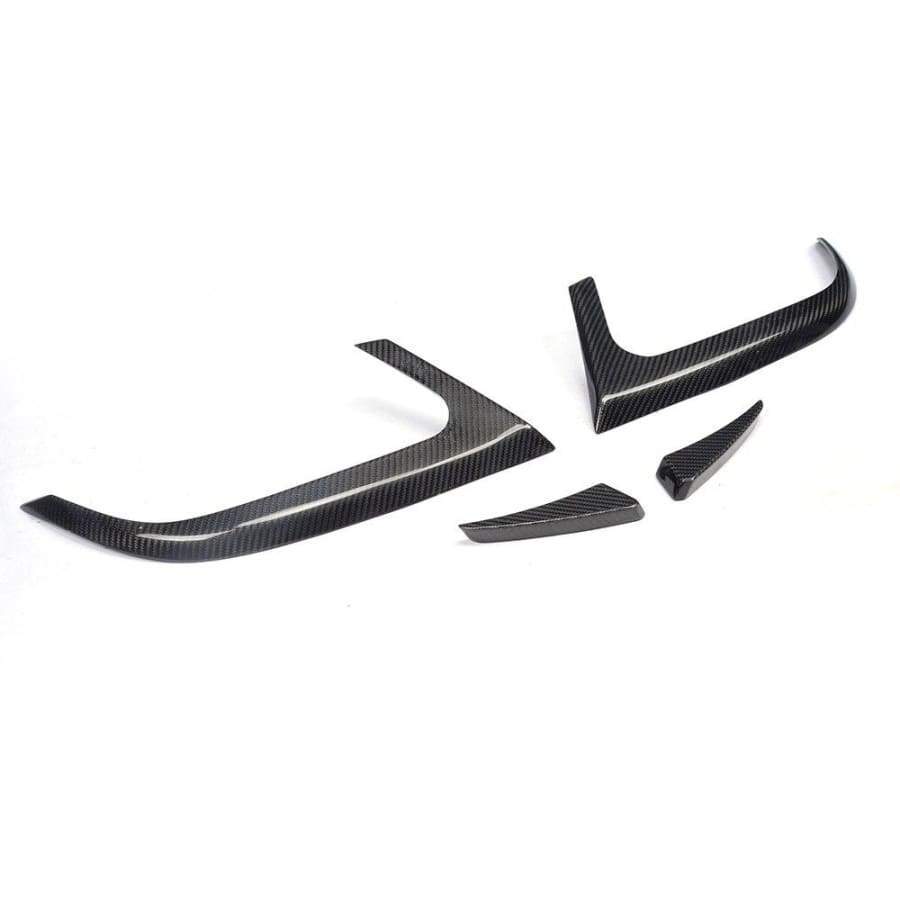 Mercedes Benz CLA-Class and CLA45 Pre-Facelift Carbon Fibre Rear Bumper Canards - Manufactured to be a perfect fit for the CLA-Class Rear Bumper. Made from 2*2 Carbon Fibre Weave with FRP. 