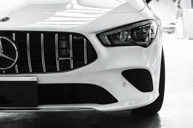 Mercedes Benz CLA Class/CLA45 (W118) GT Style Chrome Panamerica Grille Kit is a must-have on the new CLA Class Model. This item comes in a Chrome finish for an eye-catching look. It is effortless to install for beginners. It is Reinforced plastic for strength and extra durability. Designed to give your model the CLA Class Model that AMG Look with this Panamericana style front grill. It's made from High-Quality Chrome ABS Plastic. It enhances the exterior styling of your car.