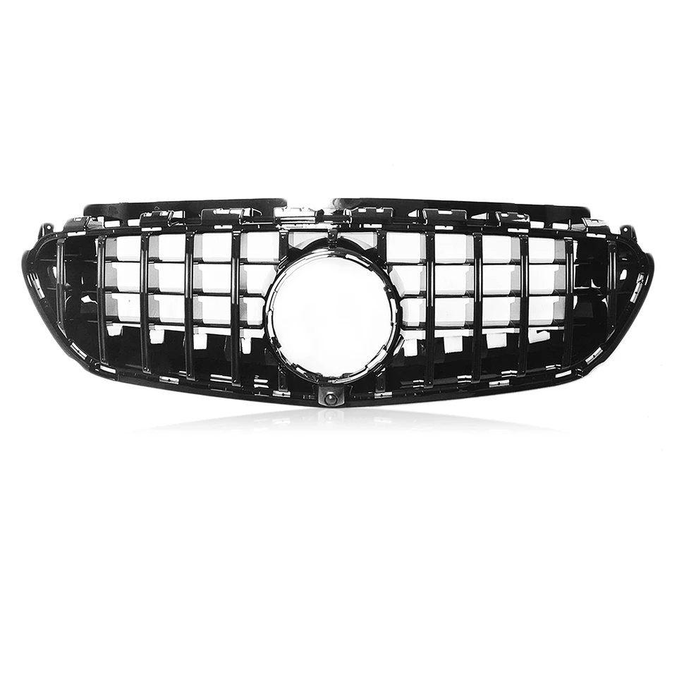 Mercedes W213/S213/C213 E63/E63S Replacement Panamericana Front Grille Replacement. This product is designed to enhance the already fantastic look of your W213 E63 Model by Creating a front Grille that suits your personality. Whether an All Black Front Grille or a more reserved OEM Look Front Grille, we have your E63 model Covered with our Front Grille Selection for Mercedes Benz.