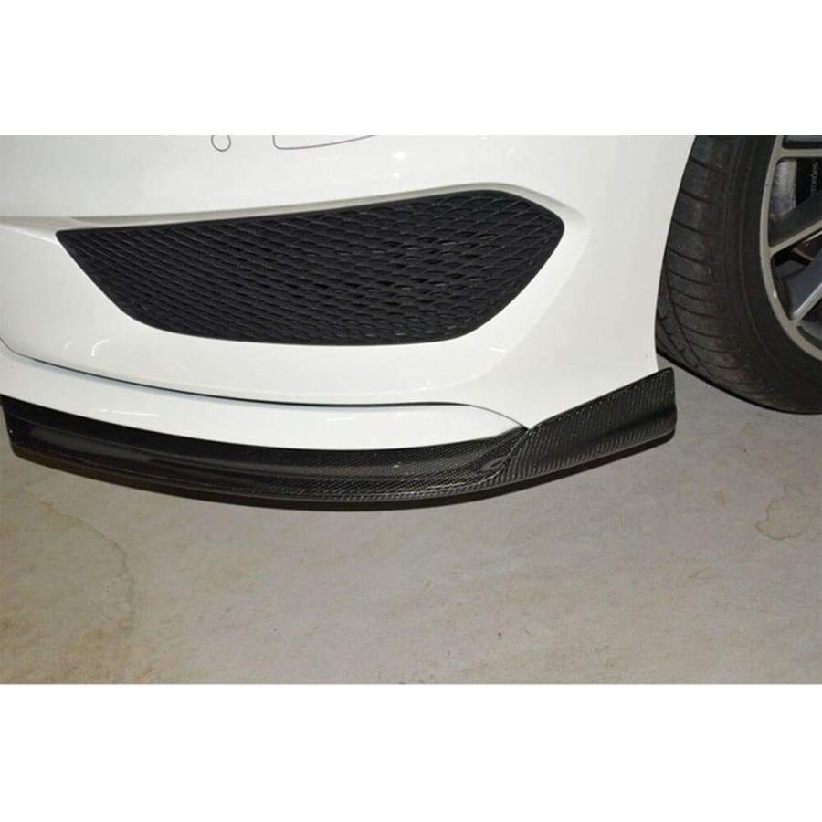 Mercedes Benz W117 C117 CLA-Class CLA45 AMG & AMG Line Carbon Fibre Front Splitters (2013 - 2018)Mercedes Benz CLA-Class/CLA45 Pre-Facelift PIECHA Style Carbon Fibre Front Splitter Kit - Manufactured from 2*2 Carbon Fibre weave with FRP to produce a solid front splitter set that will hold against light touches on speed bumps and won't shatter like other front splitter kits. This product is inspired by the PIECHA styling, known throughout the Mercedes Owners communities for style and quality. 