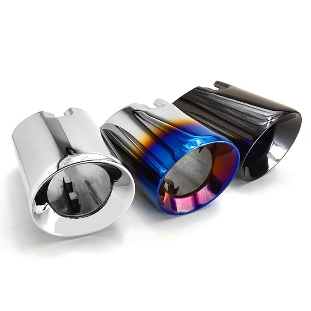 BMW F20 F21 M135I M140I Stainless Steel Slash Cut Exhaust Tips Set (2014 - 2019) The Outlet size of these Exhaust tips is 3.5 Inch (89mm) Black Chrome Stainless Steel Polished Stainless Steel Burnt Tipped Stainless Steel BMW F20 1 Series M135I M140I (2012 - 2018) BMW F21 1 Series M135I M140I (2012 - 2018) 