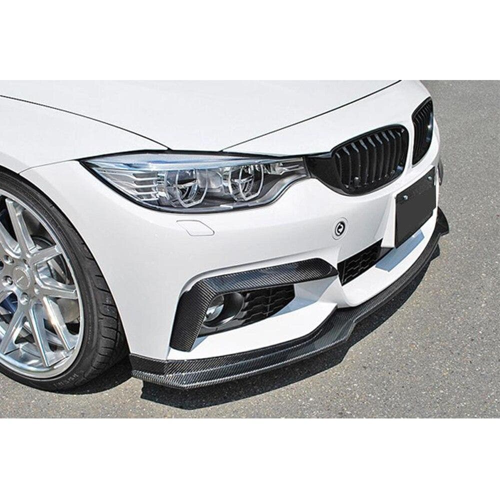 END.CC Style Carbon Fibre Front Lip Spoiler for the 4 Series M Sport is the perfect addition to any BMW 4 Series Aesthetic look. With this hand-finished carbon fibre front lip spoiler, not only will you increase the aerodynamics of this car, but you will also look show-stoppingly good when you pull up. Made from 2x2 Carbon Fibre weave for the best finish hand polished by our specialist carbon detailing team. This product goes perfectly with our END.CC Style Front Fog Surrounds.