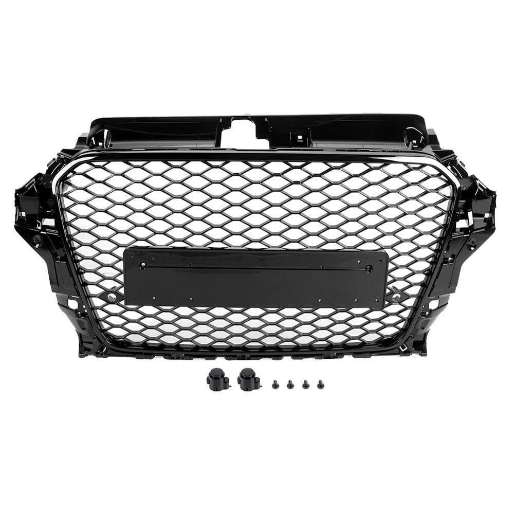 Audi A3/S3 (8V) Pre-Facelift RS3 Style Gloss Black Honeycomb Front Grille