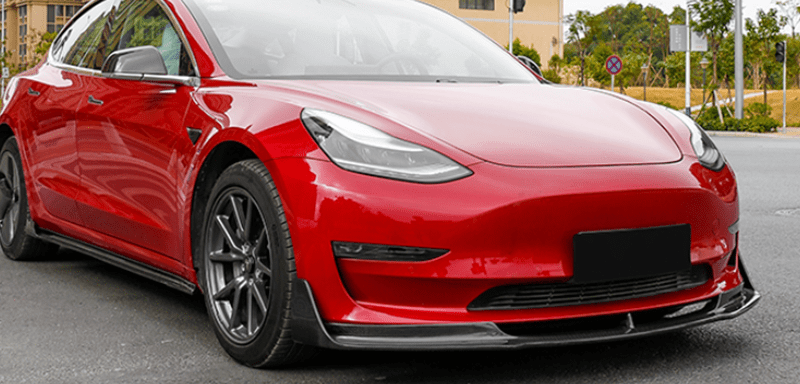 Tesla Model 3 (5YJ3) Vorsteiner Style Carbon Fibre Front Lip Spoiler - Twenty Two Tuning Front Lip