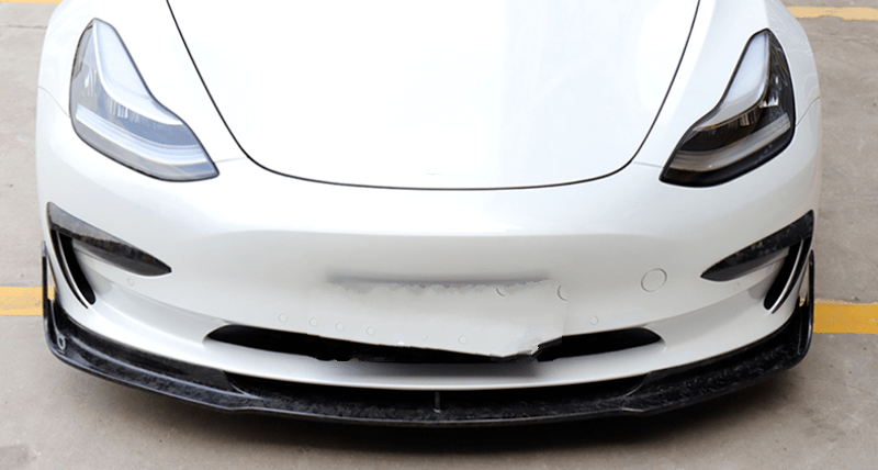 Tesla Model 3 (5YJ3) Vorsteiner Style Carbon Fibre Front Lip Spoiler - Twenty Two Tuning Front Lip