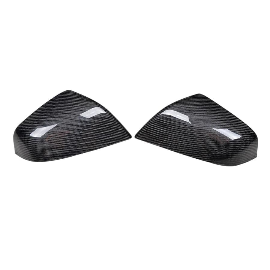 Tesla Model S 1st Gen OEM Style Carbon Fibre Stick On Mirror Covers - Manufactured from Pre-Preg Carbon fibre and designed to fit perfectly over the Model S OEM Mirror Covers to give the Model S added style. Designed to fit the 2012,2013,2014,2015,2016,2017,2018,2019 and 2020 Models.