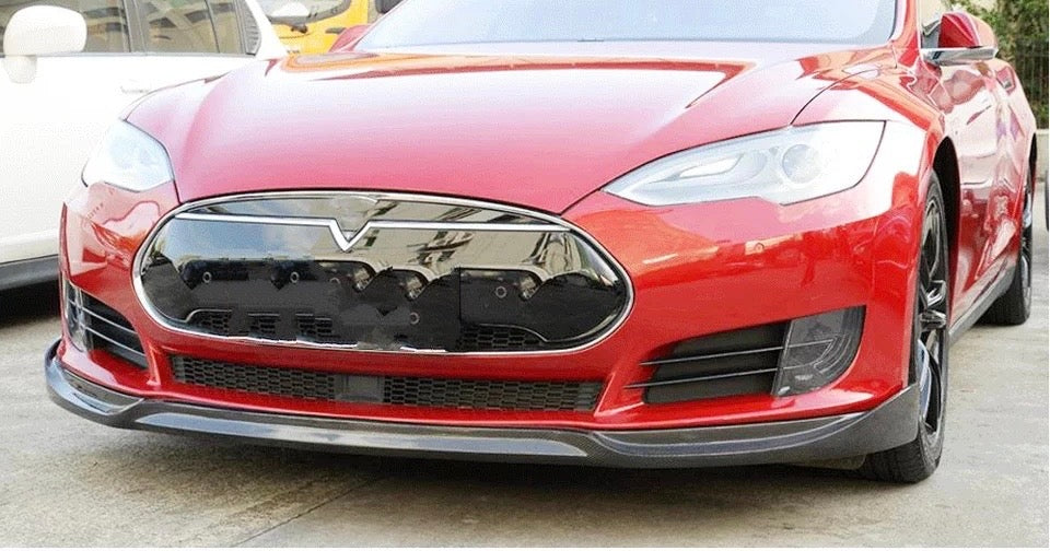 Tesla Model S Pre-Facelift 1st Gen MTC Style Carbon Fibre Front Lip Spoiler - Manufactured from Carbon fibre with FRP and designed to Sit perfectly to the Pre-Facelift Model S Bumper to give the Model S added Aggression and style. Designed to fit the 2012,2013,2014,2015 and 2016 Models.