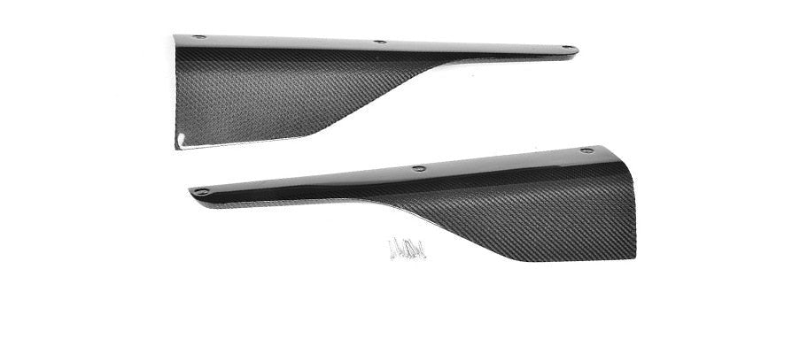 Universal M2 Style Half-Length Side Skirt Extensions - Manufactured from Pre-Preg Carbon Fibre. This product is designed to enhance the side angle of your car with the lightweight Pre-Preg Carbon Fibre composite. Fitting with fixings and bonds is recommended for this product.
