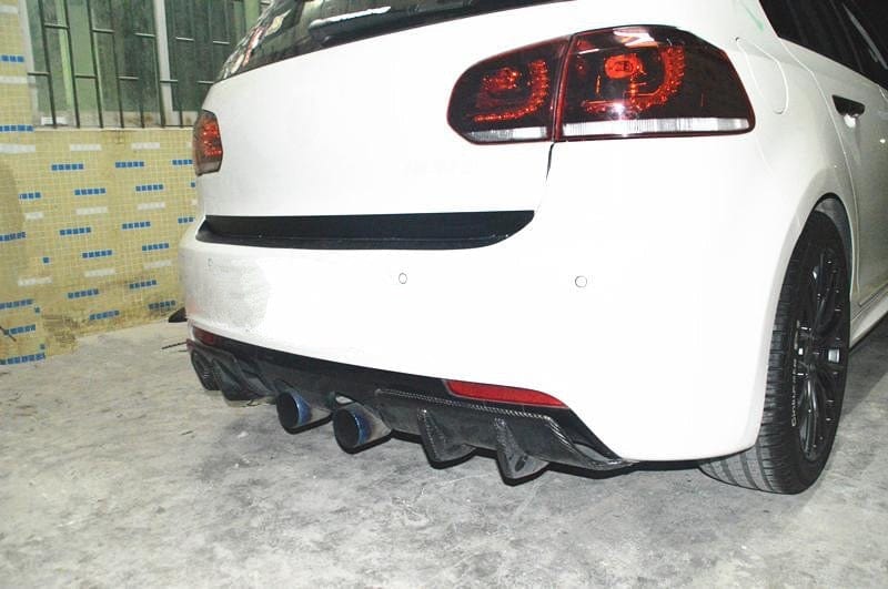 Golf R Diffuser Vs Regular Diffuser Carbon Fiber Rear Diffuser for Volkswagen Golf R Mk6 2009-2013